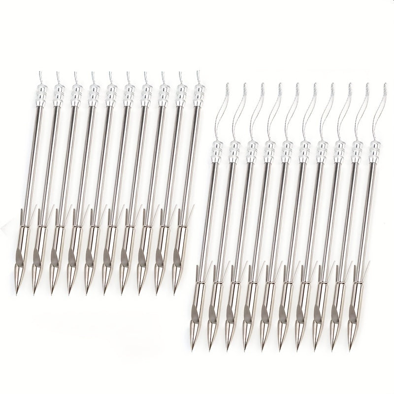 5pcs Stainless Steel Fish Dart Integrated Fishing Tackle