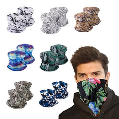 2 Pcs Magic Neck Gaiter Bandana Half Face Balaclava for Running Fishing
