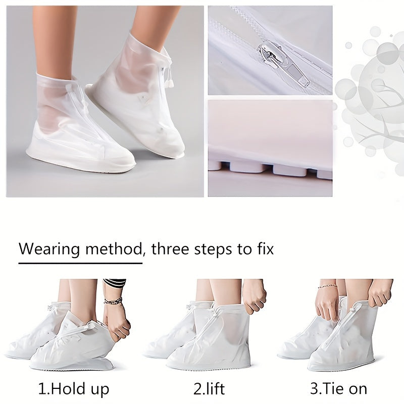 Waterproof Shoe Covers PVC Rubber Sole Reusable Shoe Cover Non slip