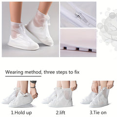 Waterproof Shoe Covers PVC Rubber Sole Reusable Shoe Cover Non slip