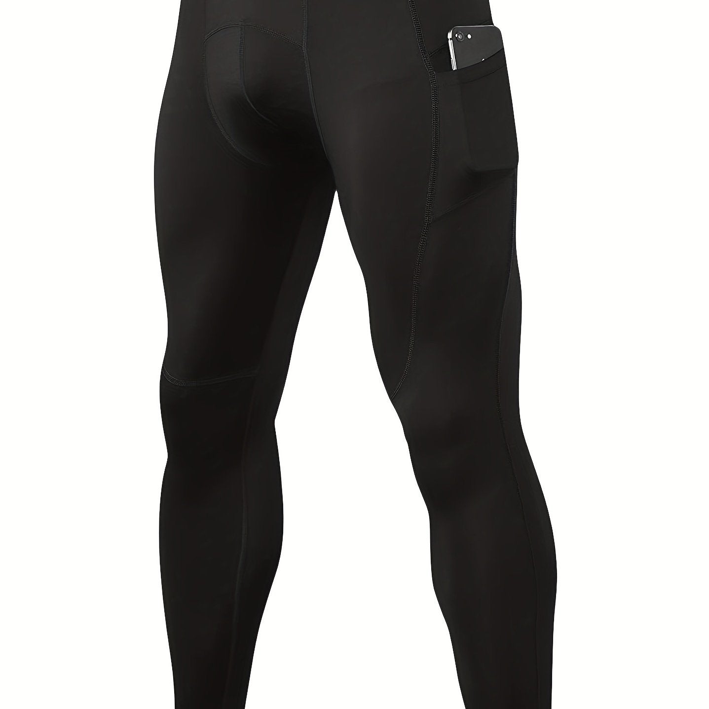 Men's Comfy Leggings With Pocket Active Quick Dry Stretch Sports Pants