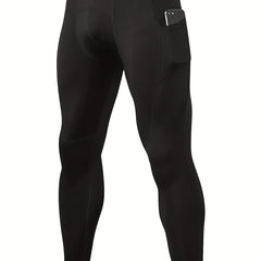 Men's Comfy Leggings With Pocket Active Quick Dry Stretch Sports Pants