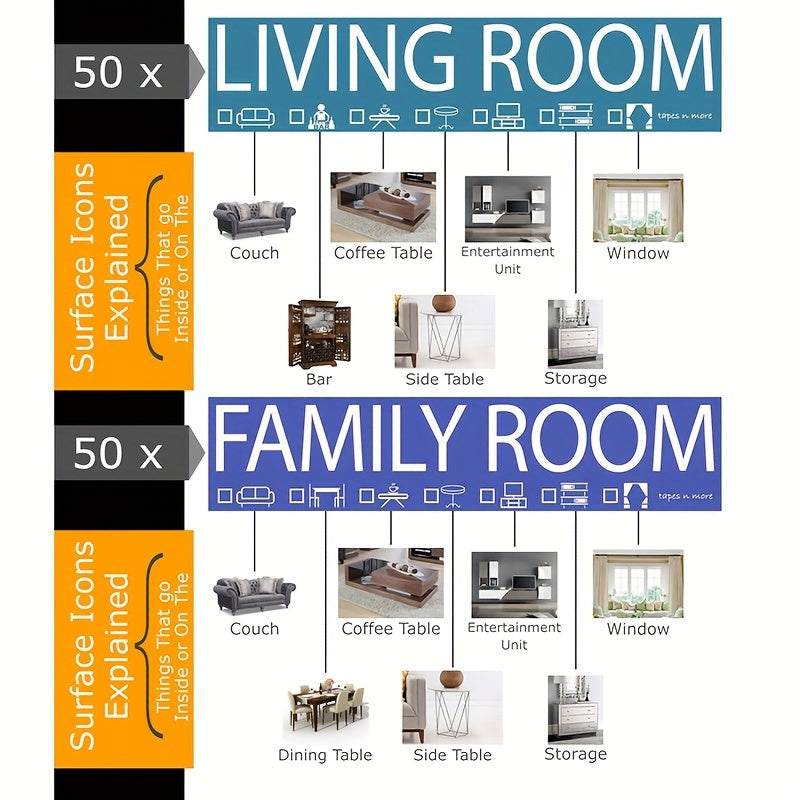 250 Home Moving Labels 1 Bedroom House 5 Coded Rolls Fragile Label