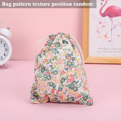 Rabbit Flower Leaf Drawstring Bag Storage Coin Pouch Key Bag