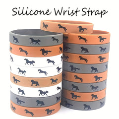 4Pcs Horse Pattern Silicone Bracelet, Random Design
