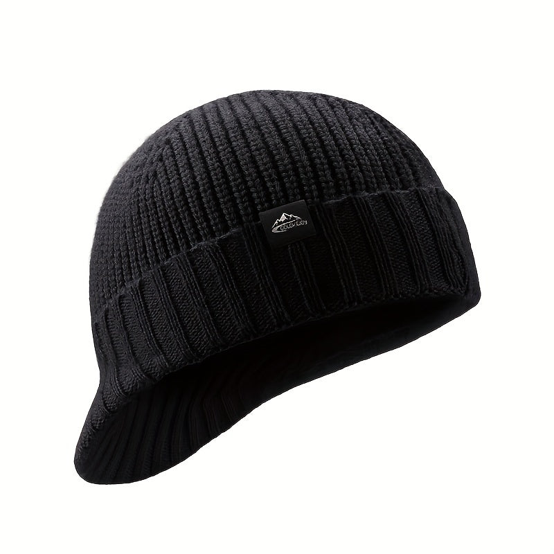 Windproof Knitted Beanie Hat for Men and Women