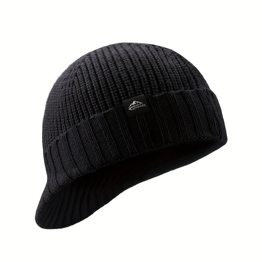 Windproof Knitted Beanie Hat for Men and Women