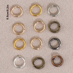 200pcs Jump Rings Split Rings Pendant Connectors for DIY Jewelry Making