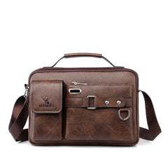 Men's Business PU Leather Messenger Bag