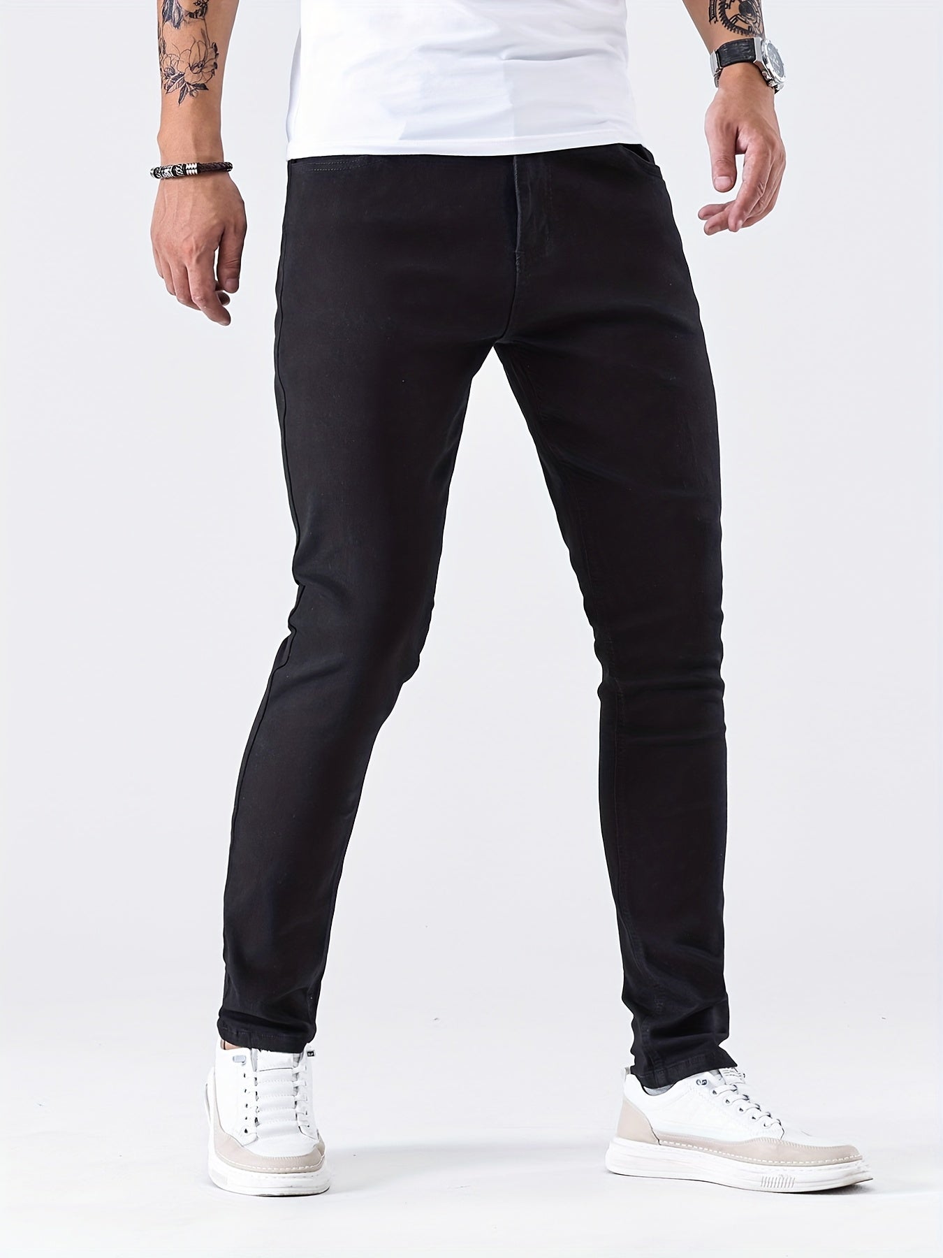 Men's Slim Fit Street Style Medium Stretch Skinny Jeans