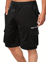 Men s Cargo Shorts with Drawstring Flap Pockets