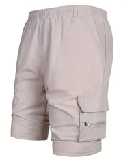 Men's Large Pocket Cargo Shorts Belt Loop Casual Shorts