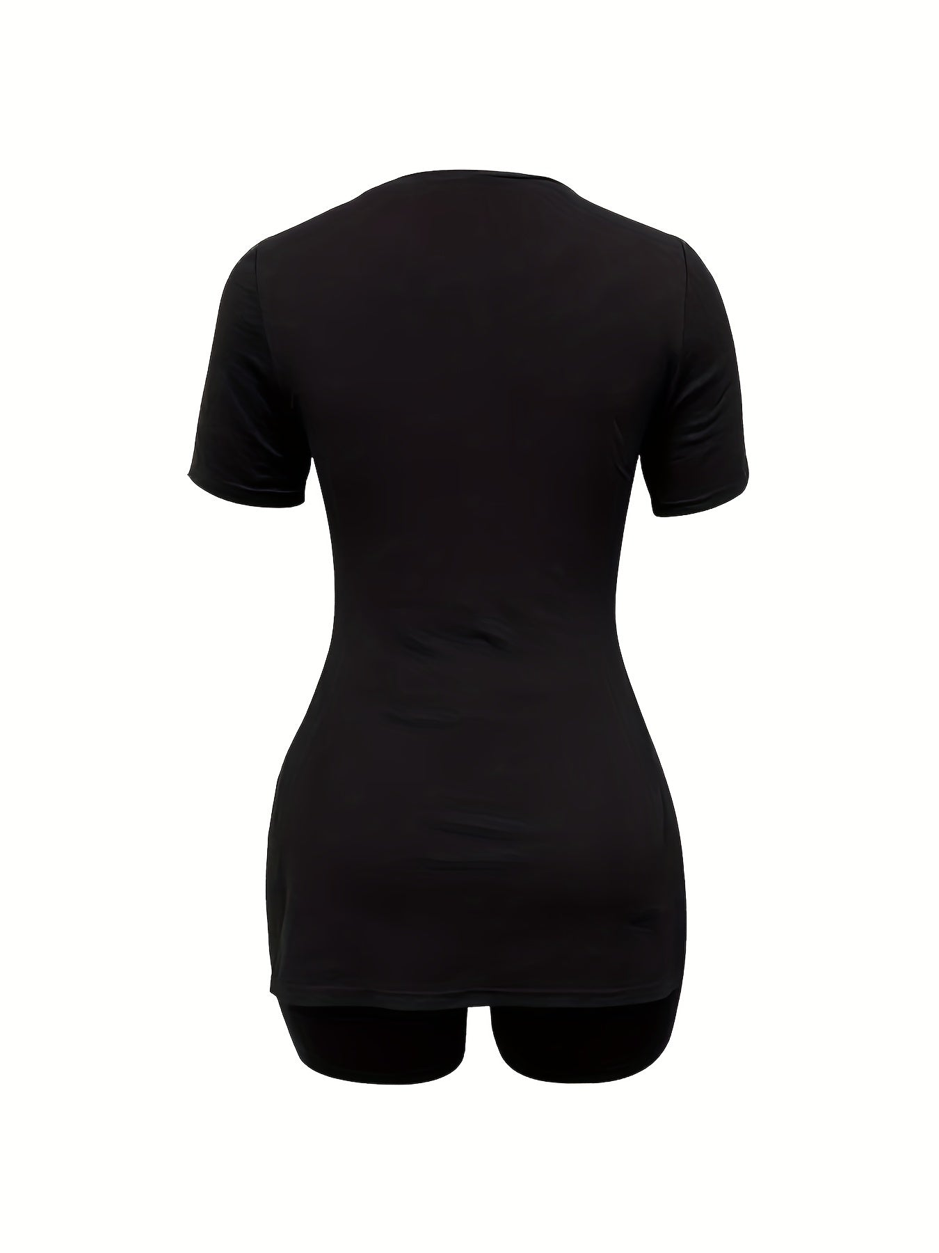 Lips Print Two Piece Set Short Sleeve T Shirt & Shorts Casual 2pcs Outfit