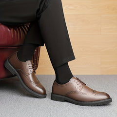 Men's Carved Derby Shoes Non Slip Formal Shoes For Wedding Business