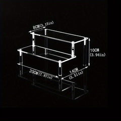 Acrylic Display Stand Shelf Pottery Storage Rack Doll Figurine Shelf