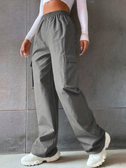 Cargo Pants Wide Leg Stirred Waist Spring Summer Women's Clothing