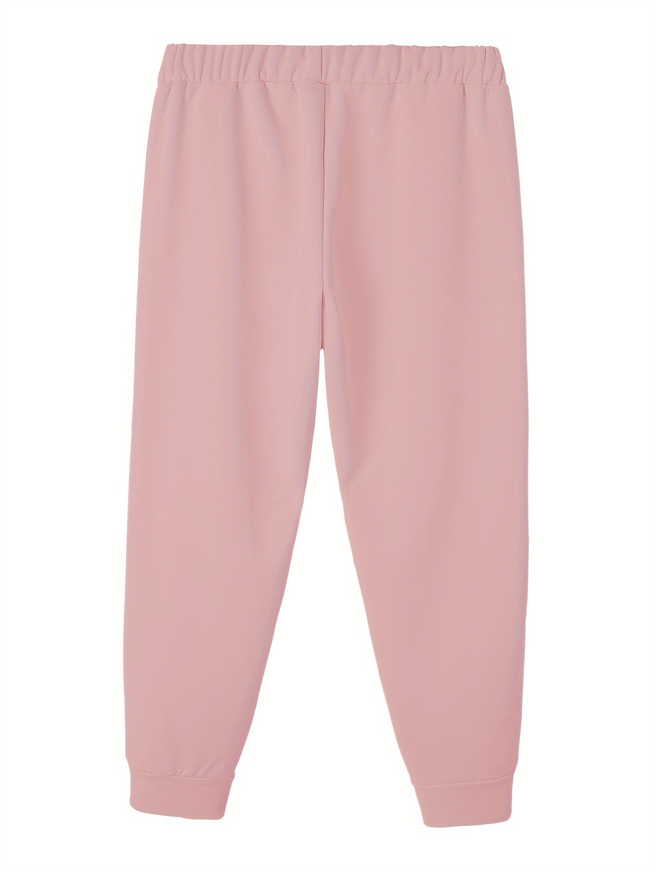 Women's Plus Size Slogan & Flag Print Fleece Liner Sweatshirt & Joggers Set