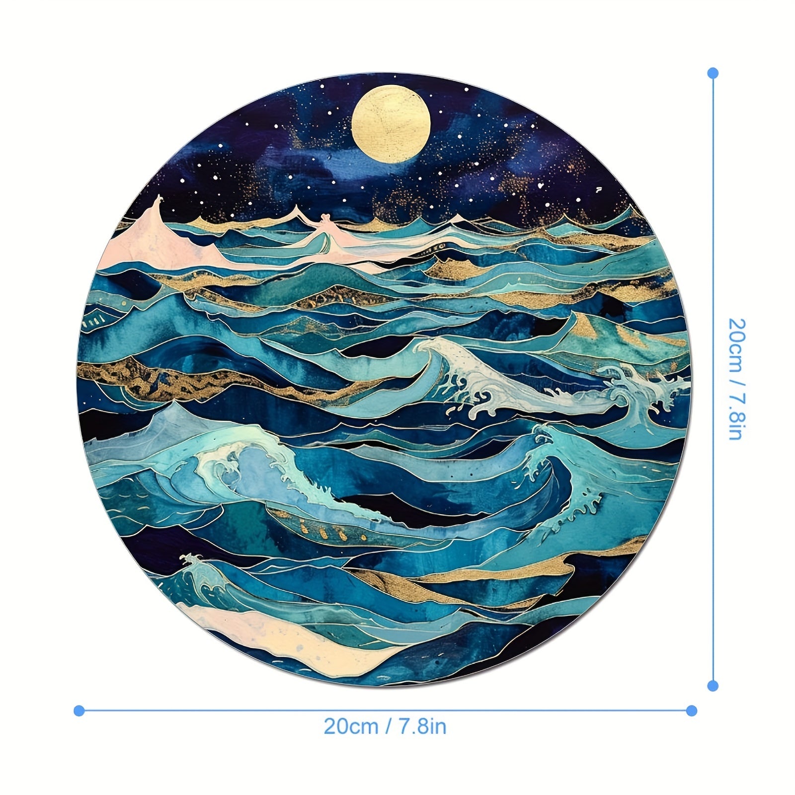 Moonlit Ocean Mouse Pad Non Slip Rubber Base Mousepad