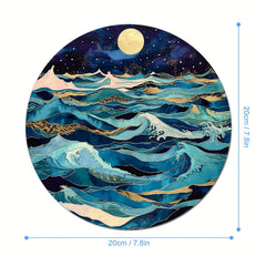 Moonlit Ocean Mouse Pad Non Slip Rubber Base Mousepad