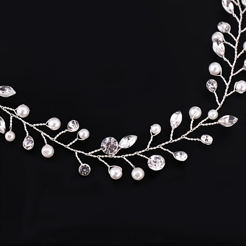 Golden Headband Flower Girl Bridesmaid Bridal Headpiece Hair Vine