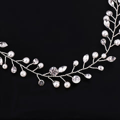 Golden Headband Flower Girl Bridesmaid Bridal Headpiece Hair Vine