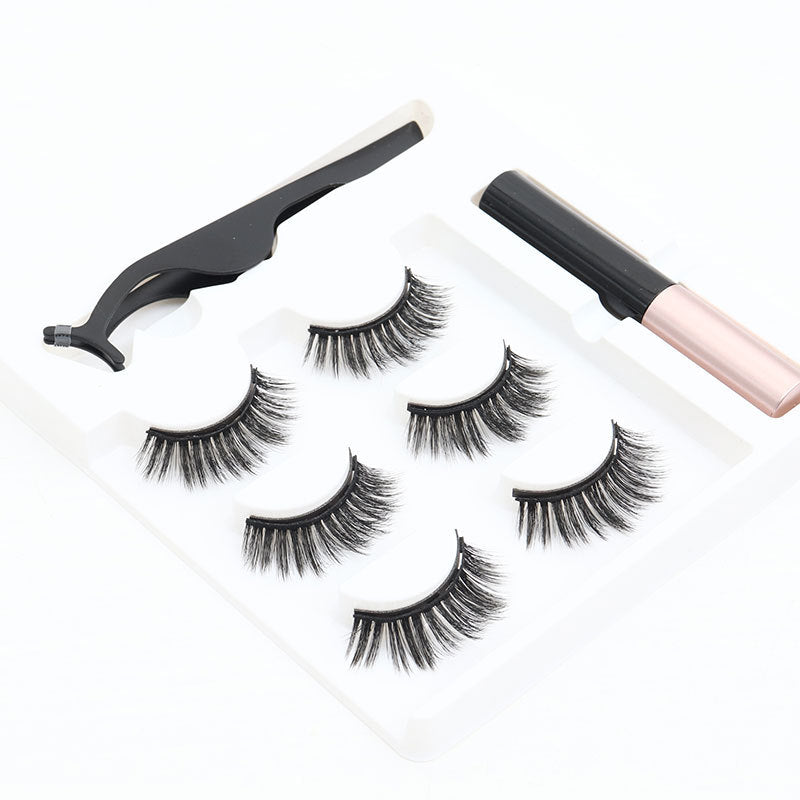 3 Pairs Magnetic Eyelashes 3D Mink Makeup Lashes Set Natural False Lashes