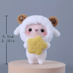 DIY Sheep Wool Felt Doll Kit - Needle Felting for Beginners