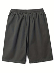 Men's Breathable Solid Shorts With Side Pockets