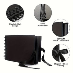 Bow Ribbon A5 Photo Album 30 Pages DIY Scrapbook Photo Organiser