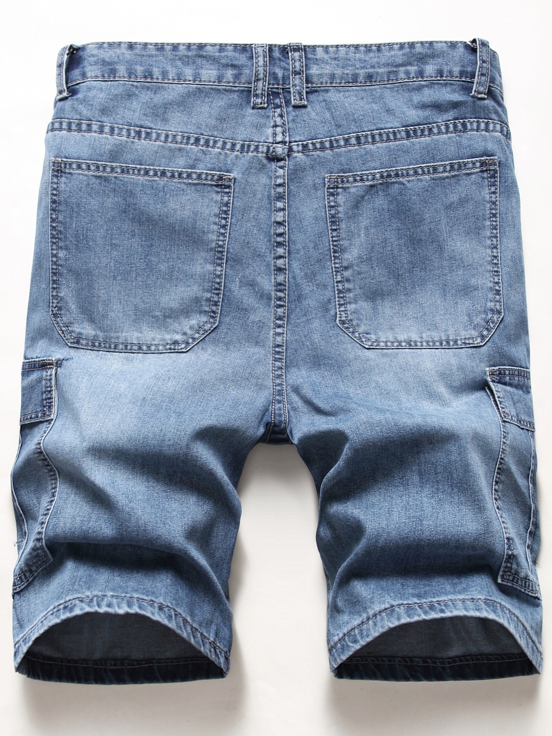 Cargo Denim Shorts Men s Classic Distressed Street Style Shorts