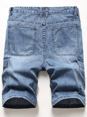 Cargo Denim Shorts Men s Classic Distressed Street Style Shorts