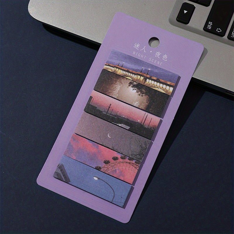 120 Sheets Scenery Sticky Note Index Tags Variety Pack