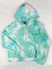 Tie Dye Kangaroo Hoodie Long Sleeve Sweatshirt