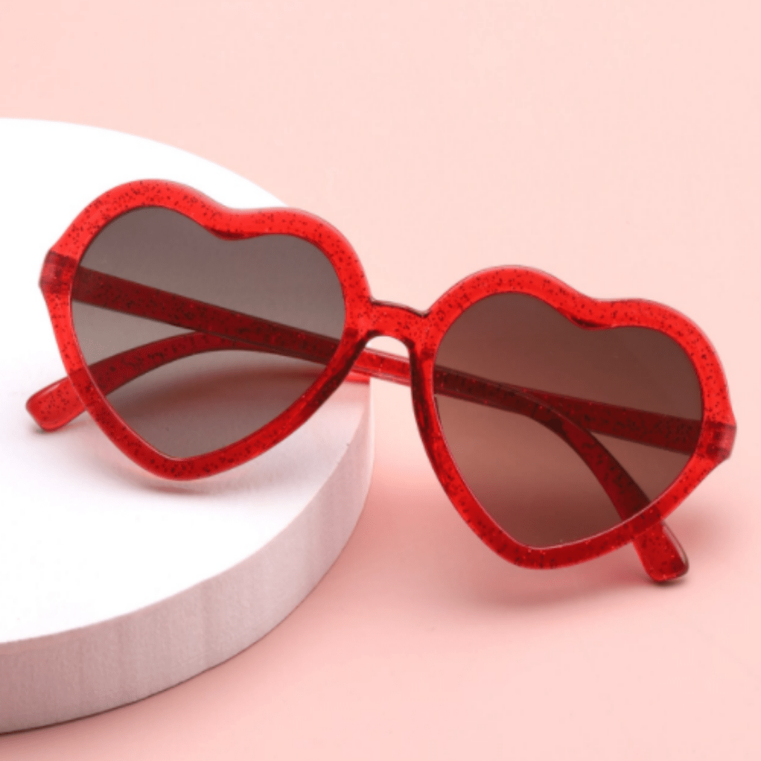 Girls Heart Shaped Sunglasses UV Protection Decorative Accessories