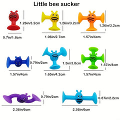 Bees Suction Cup Toy Soft Building Blocks Pop Sucker Toy Small Throw Darts Set