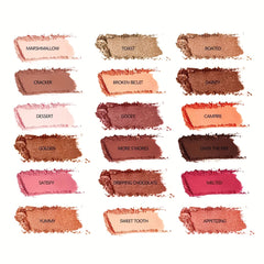 18-Color Chocolate Eyeshadow Palette Matte Glitter Shimmer Metallic Satin Finish