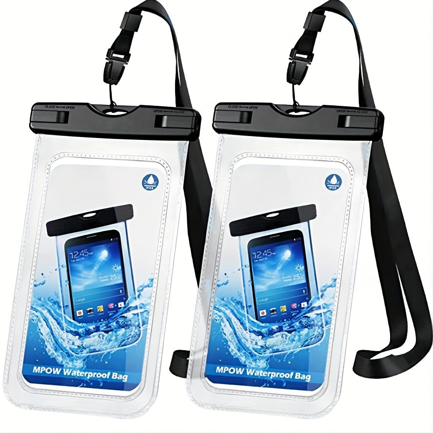2pcs Waterproof Phone Bag Outdoor Swimming Rafting Beach Camping Drifting