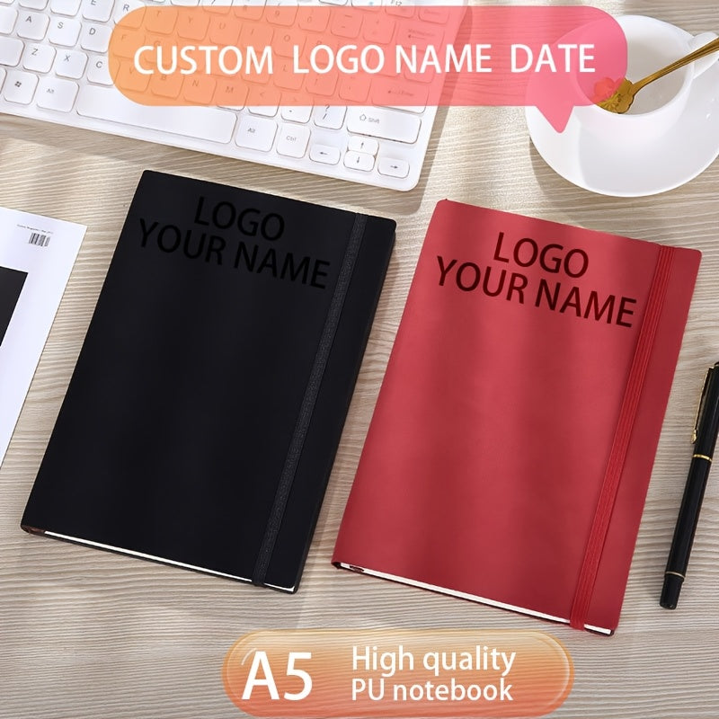 Personalized A5 PU Notebook - Yellow Cover