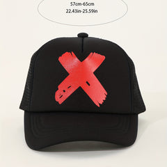 Printed Trucker Hat Mesh Sunshade Baseball Cap Unisex