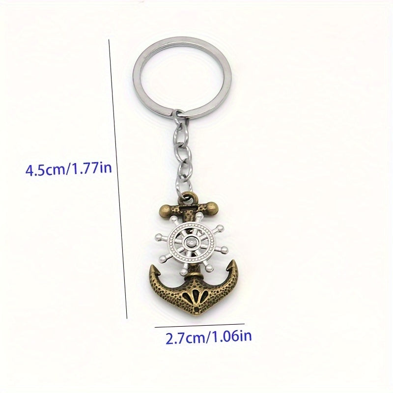 Boat Anchor Keychain Pendant Retro Bag Backpack Decoration Ornament Gift