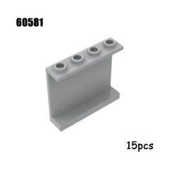 15pcs Small Particle Building Blocks MOC Parts 1x4x3 Wall Panels Glass