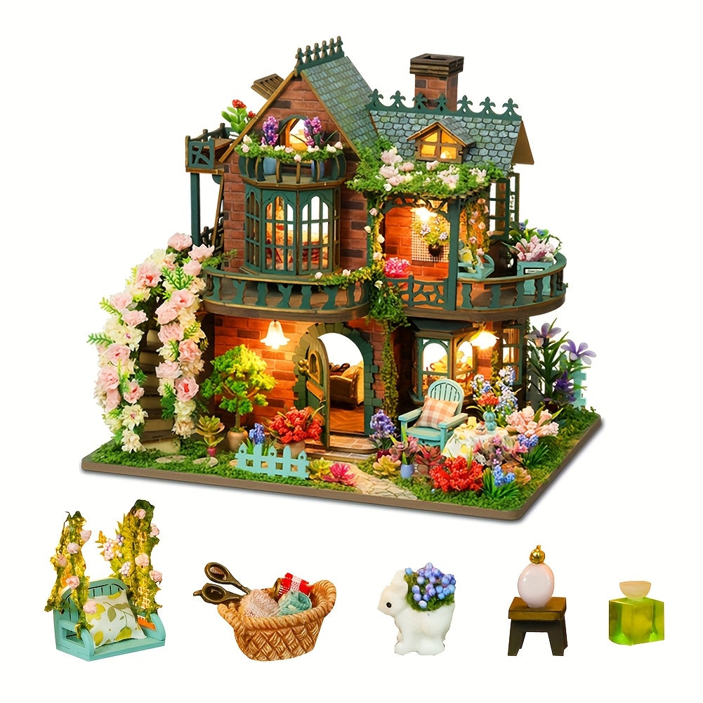 DIY Garden Dollhouse Kit 3D Building Model Home Decoration Birthday Gift