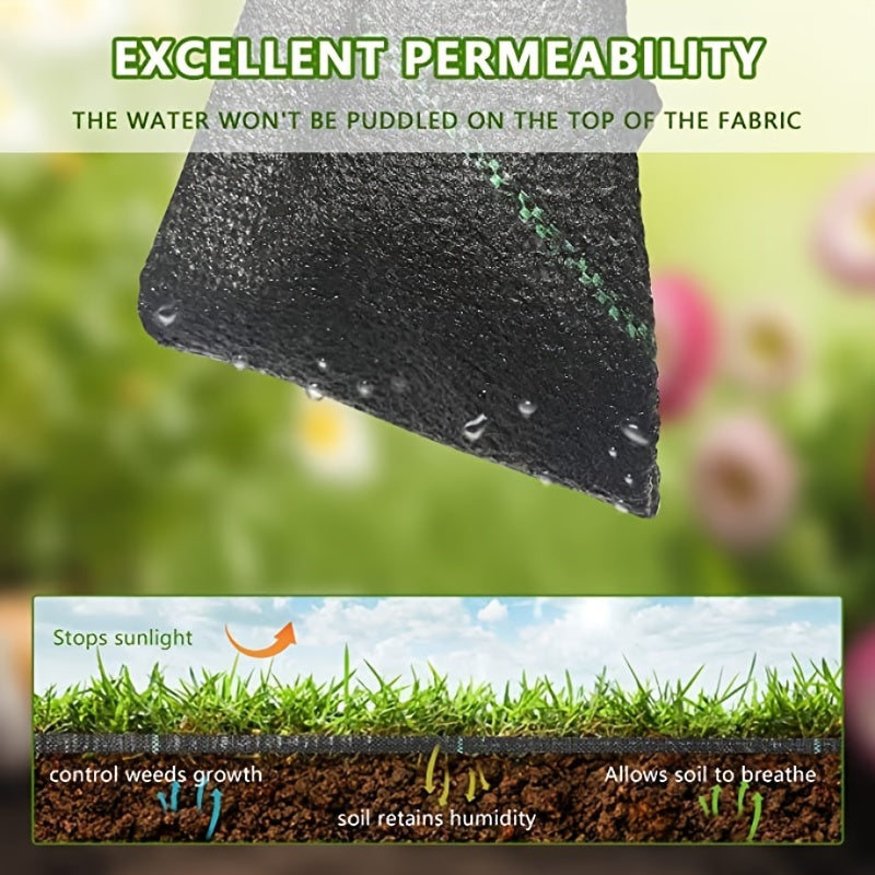 Heavy Duty Garden Weed Barrier Fabric - Eliminate Weeds Instantly