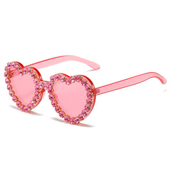 Women's Heart Rhinestones Sunglasses Party Shades