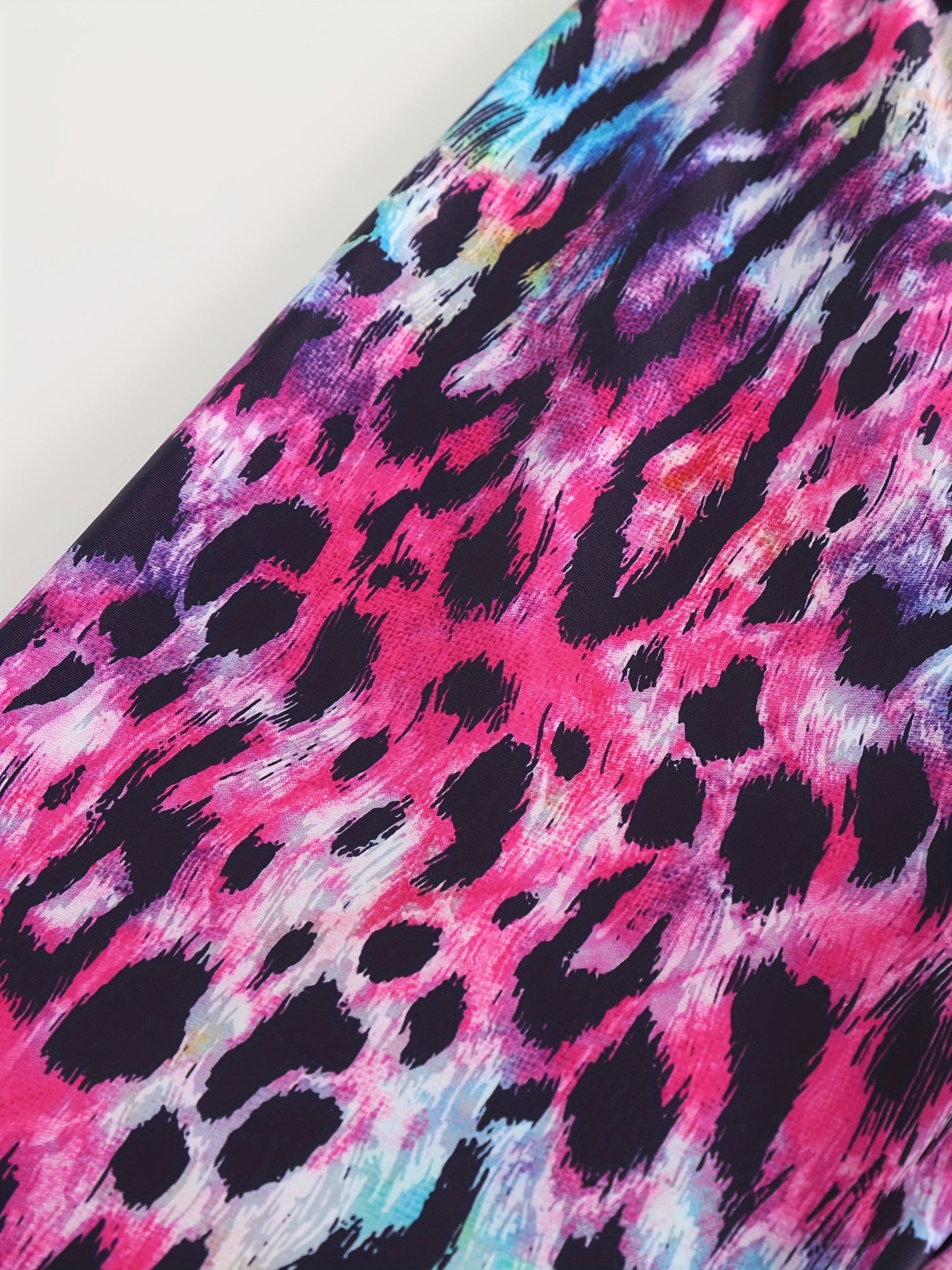Men's Swim Boxers Leopard Print Quick Dry Swimsuit Shorts Pants
