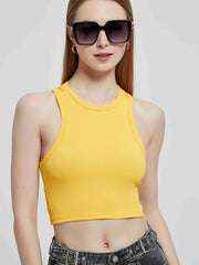 Moisture Wicking Crop Tank Tops Sleeveless Fitness Workout Sports Tops