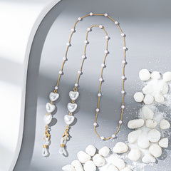 Faux Pearl Glasses Chain Sunglasses Holder Eyeglass Retainer Gift For Her