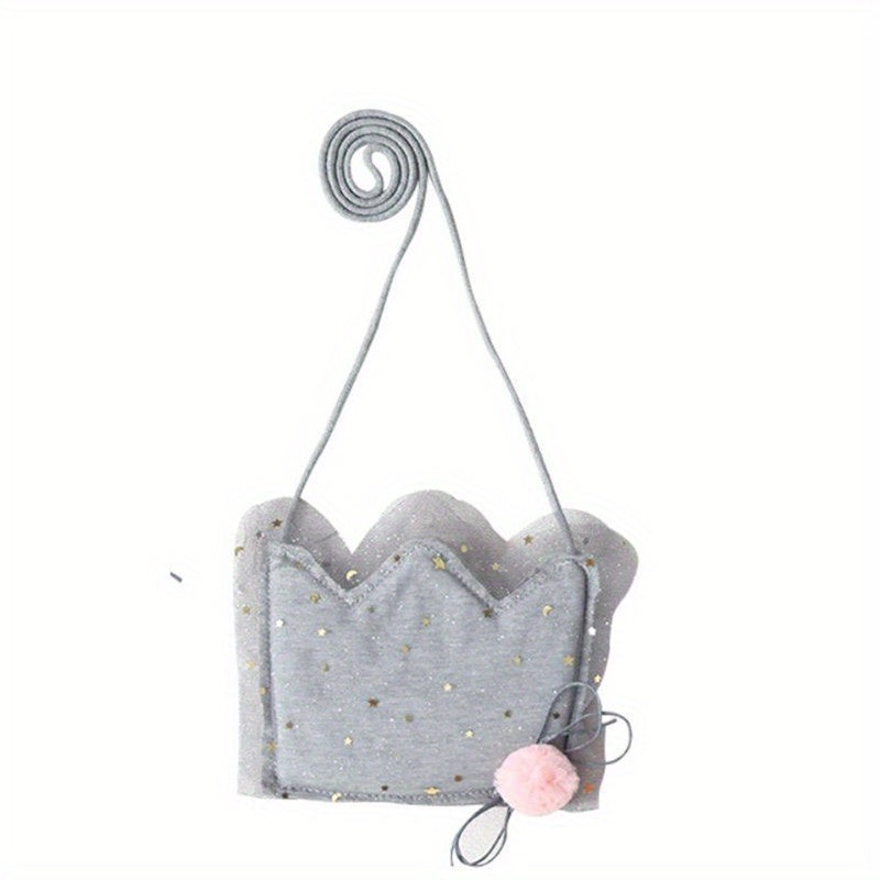 Children's Crown Lace Yarn Coin Purse Crossbody Bag