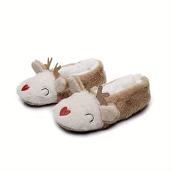 Men's Deer House Slippers Soft Anti-Skid Winter Shoes