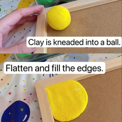 24 Colors Ultralight Clay Set with Wooden Frame - Safe Non-Toxic Clay